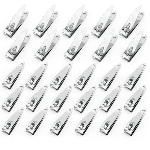 100 Pieces Nail Clippers Flat Toenail Clippers Stainless Steel Toenail Clippers Manicure Pedicure Sturdy Trimmer Set for Men and Women