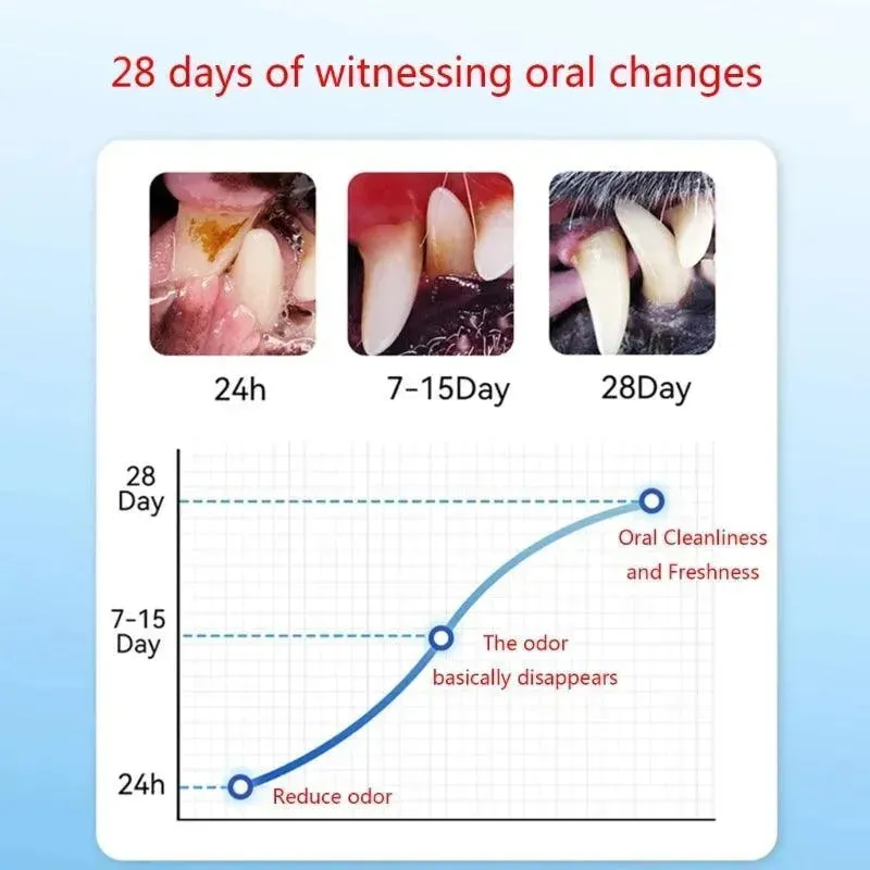 500ml/17ft Dental Care Dog Probiotic Mouthwash Plaques Remover Tartar Reducer Dental Health Water Additive Pet Supplies