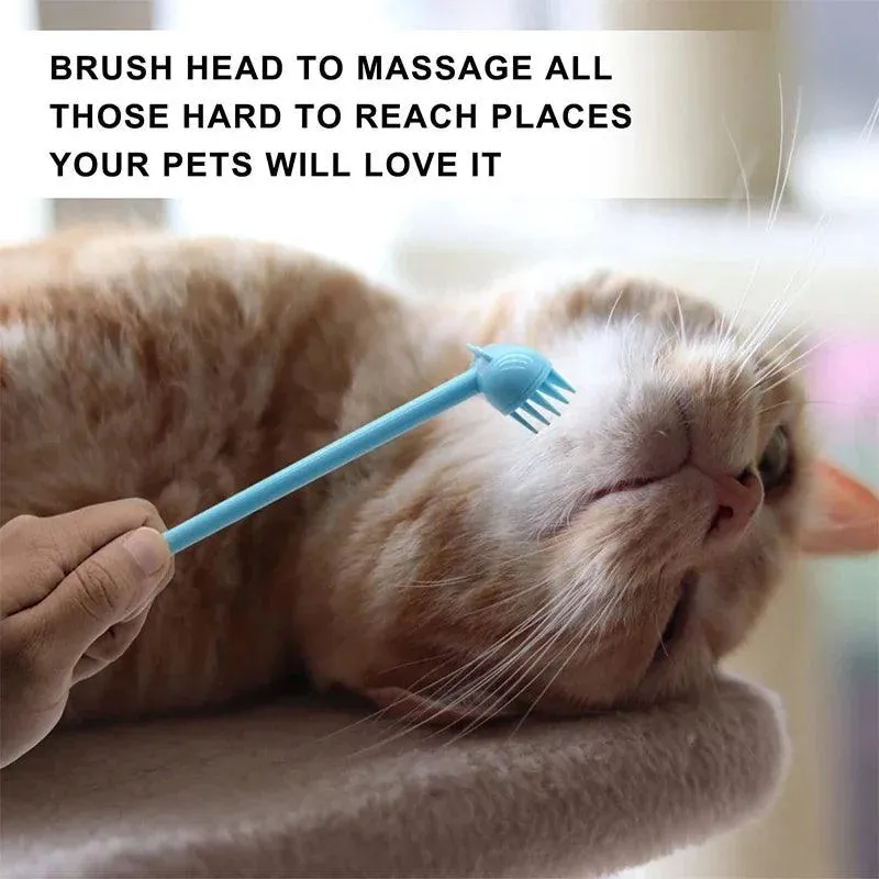 6 Colors Interactive Cat Massager Brush Toys Washable Puppy Cat Comb Remover Floating Hair Grooming Tool Cat Accessories Pet