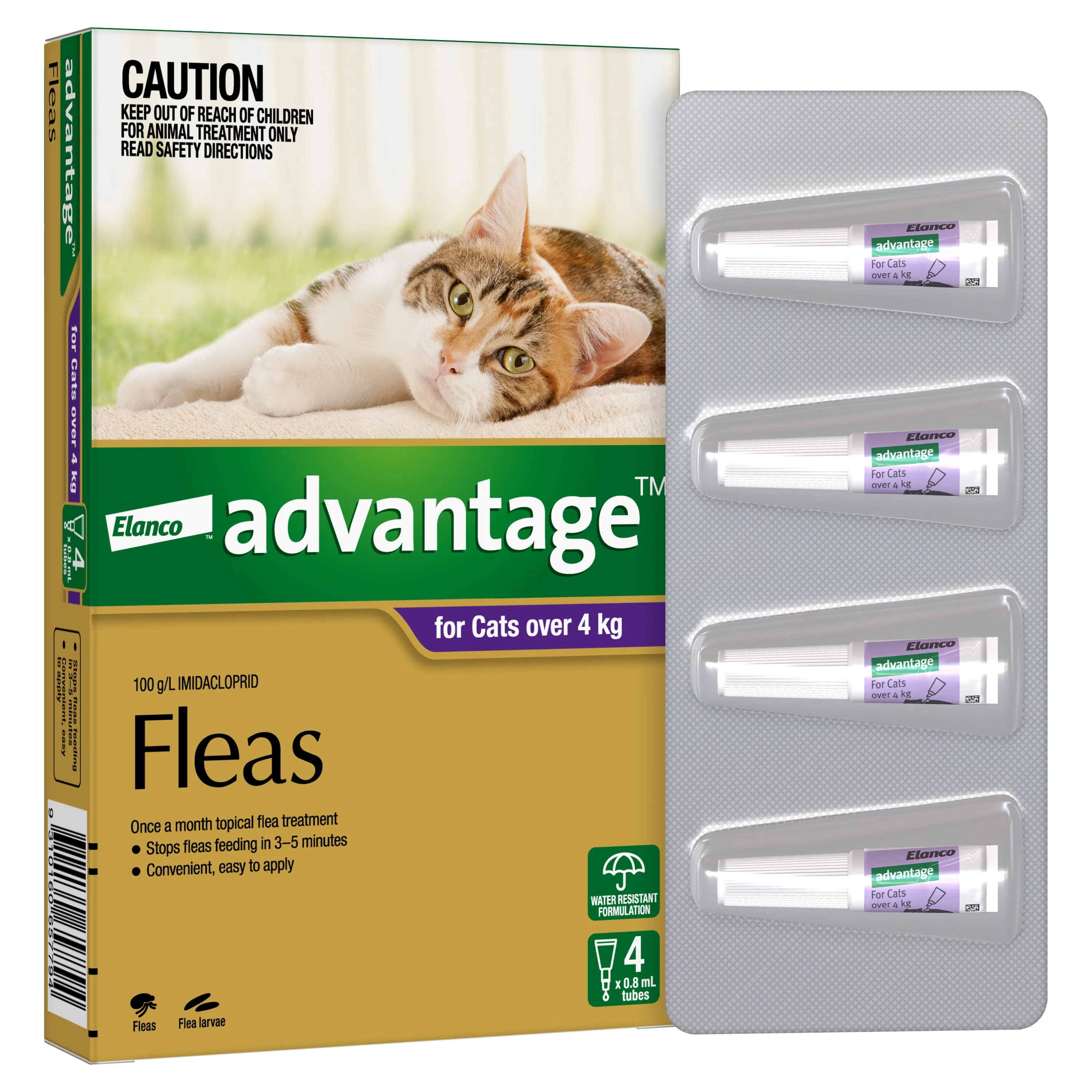 Advantage - Flea Treatment for Cats over 4kg (4pk)