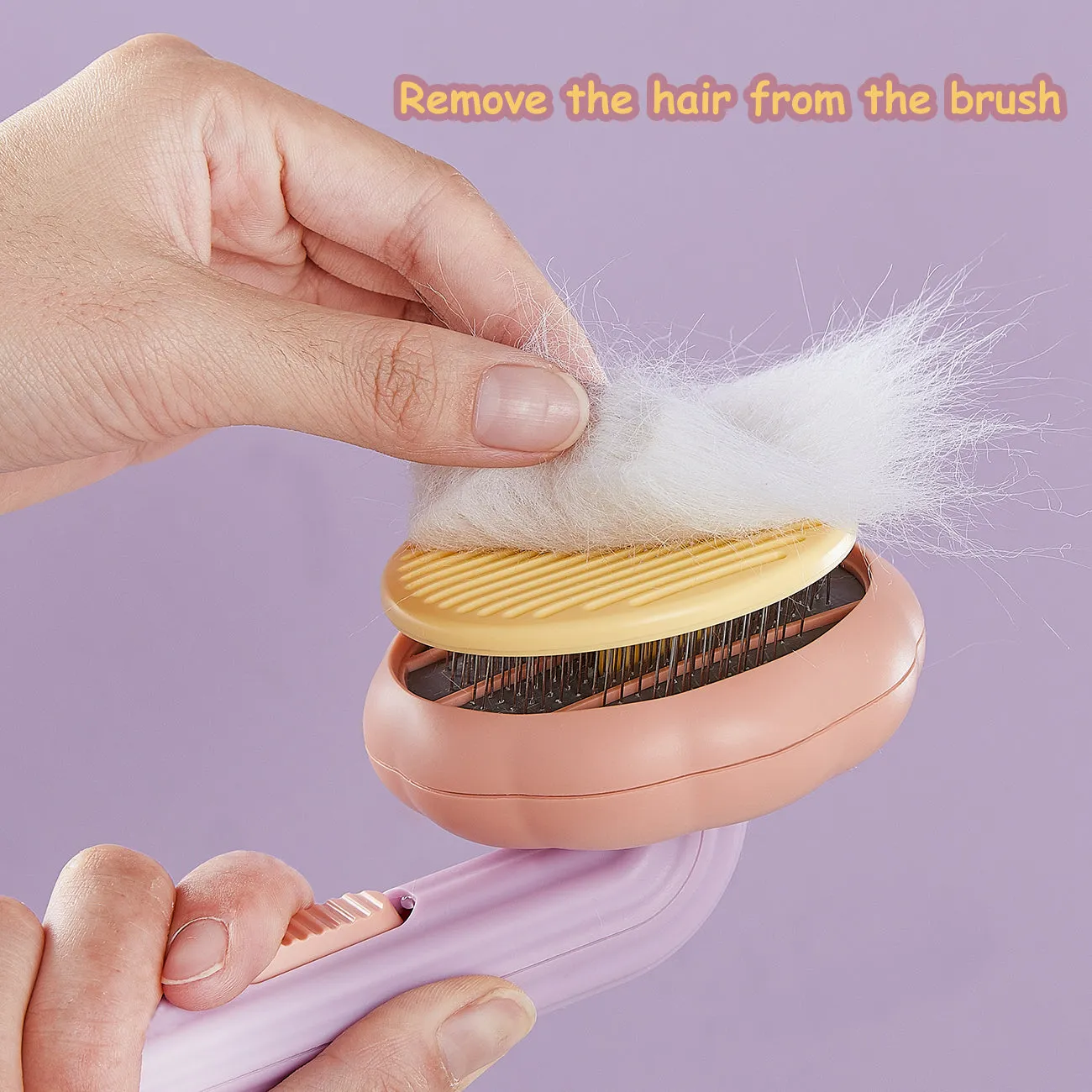 Aimondow Pet Self-Cleaning Slicker Brush Dogs Cats Grooming Brush Cat Shedding Tools Gently Removes Loose Undercoat Massage Brush for Dog Puppy Short or Long Haired