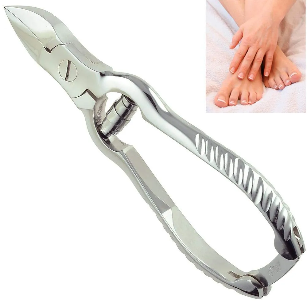 Camila Solingen Large Heavy Duty Toe Nail Clippers for Thick Nails & Large Professional Sapphire Metal Nail File (CS13  CS19 Nail File) Made in Solingen, Germany