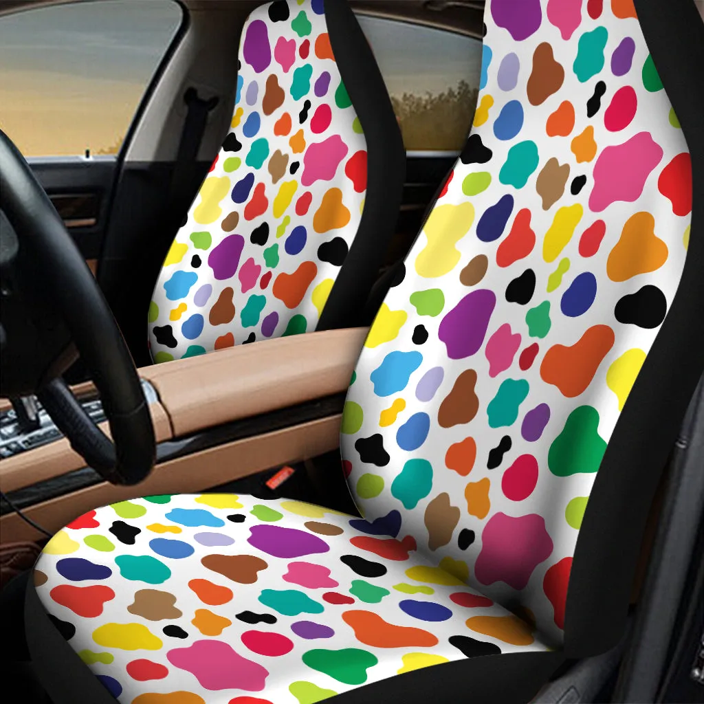 Colorful Cow Pattern Print Universal Fit Car Seat Covers