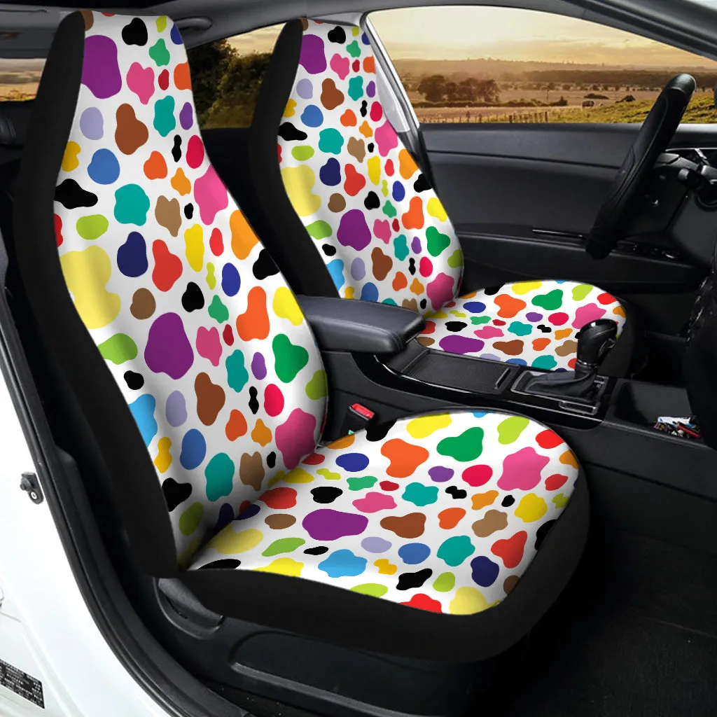Colorful Cow Pattern Print Universal Fit Car Seat Covers