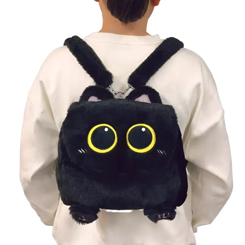 Cute Cat Backpack Plush Bag