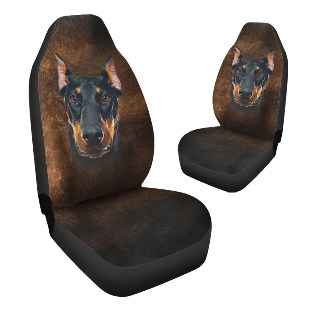 Doberman Pinscher Dog Funny Face Car Seat Covers