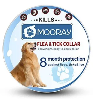 Flea and Tick Collar Prevention for Dogs & Cats Control for 8 Months with Natural Ingredients-Adjustable Waterproof Design