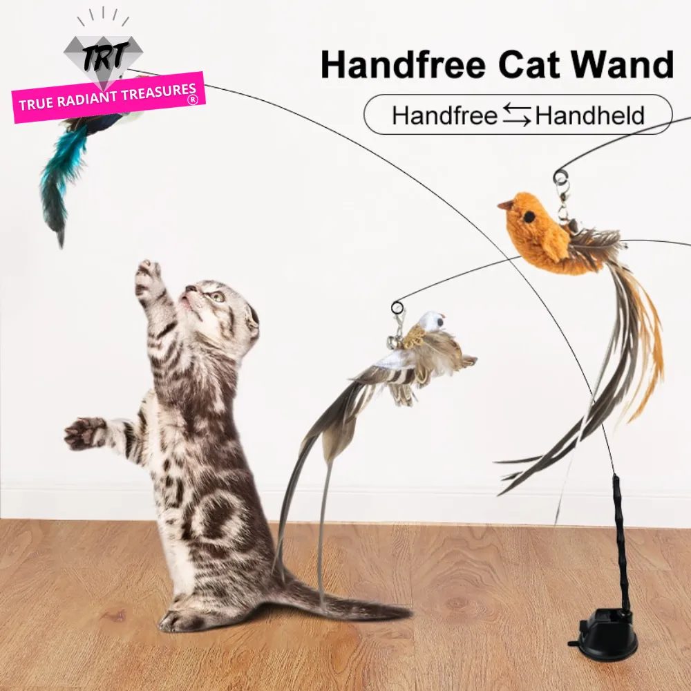 Hand-free Bird/Feather Cat Wand