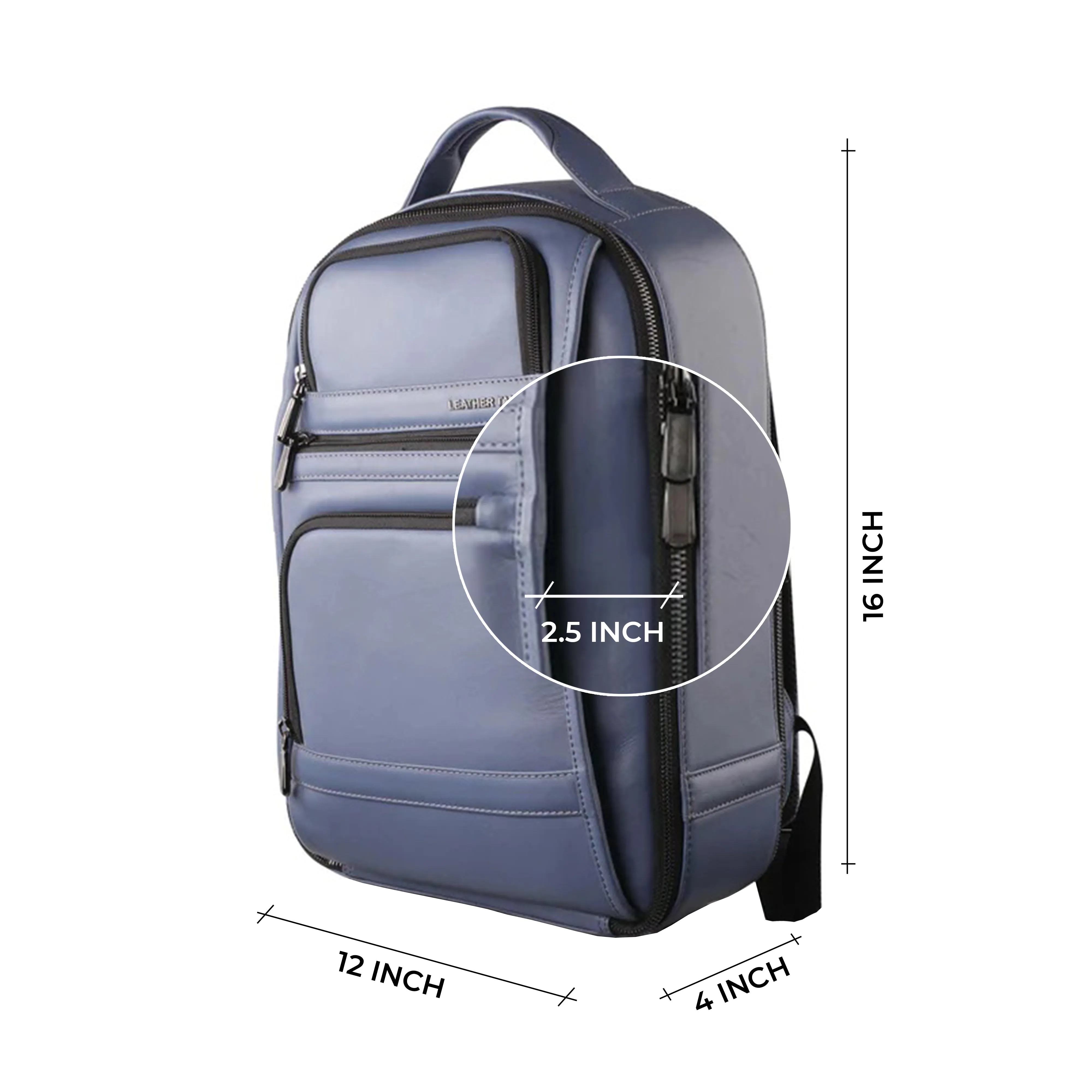 Jacob Leather Backpack for Men | Genuine Leather Backpack | Travel Backpack | Color: Blue