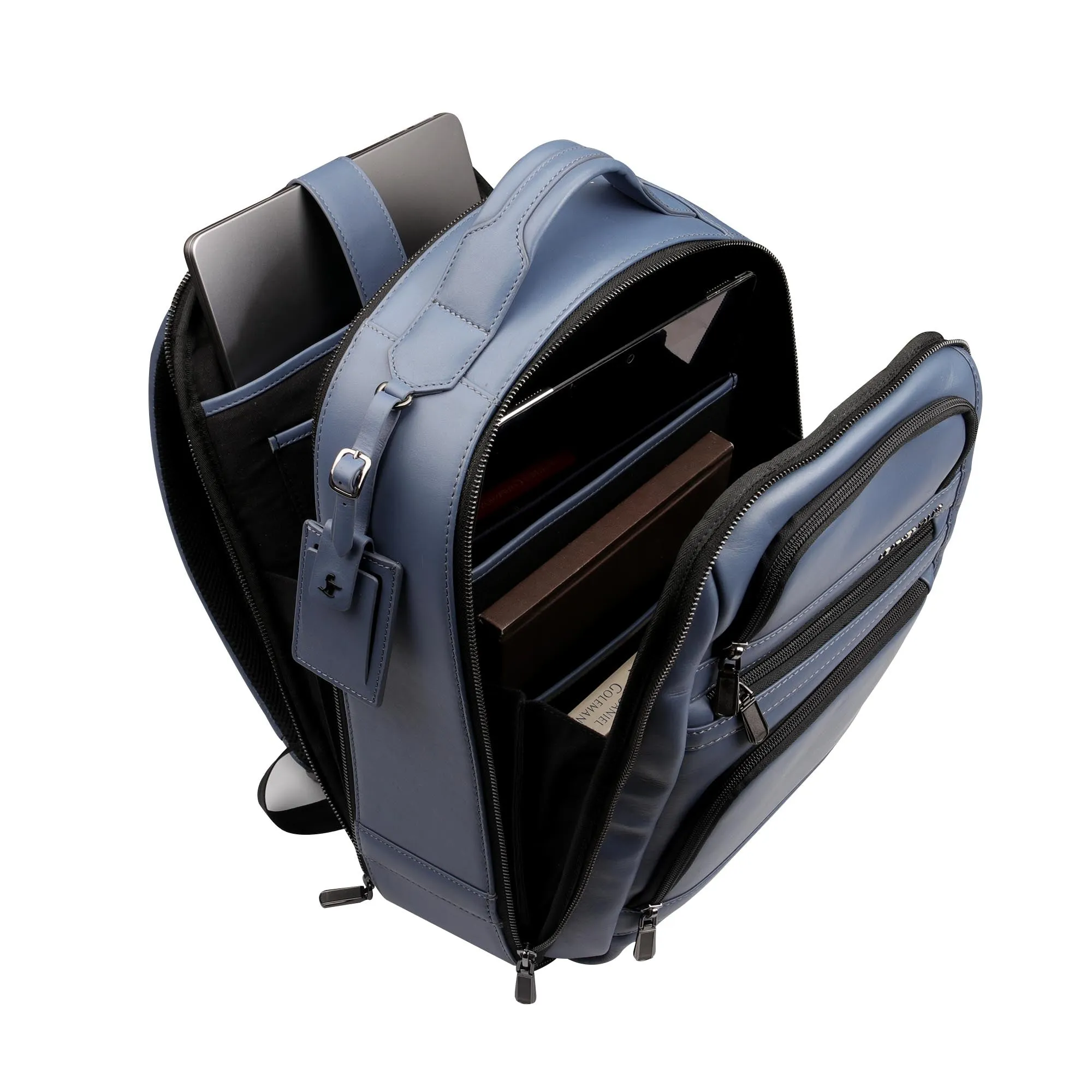 Jacob Leather Backpack for Men | Genuine Leather Backpack | Travel Backpack | Color: Blue