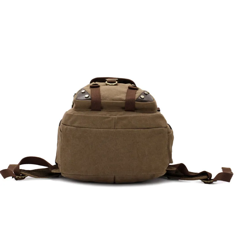 Man vintage canvas backpack