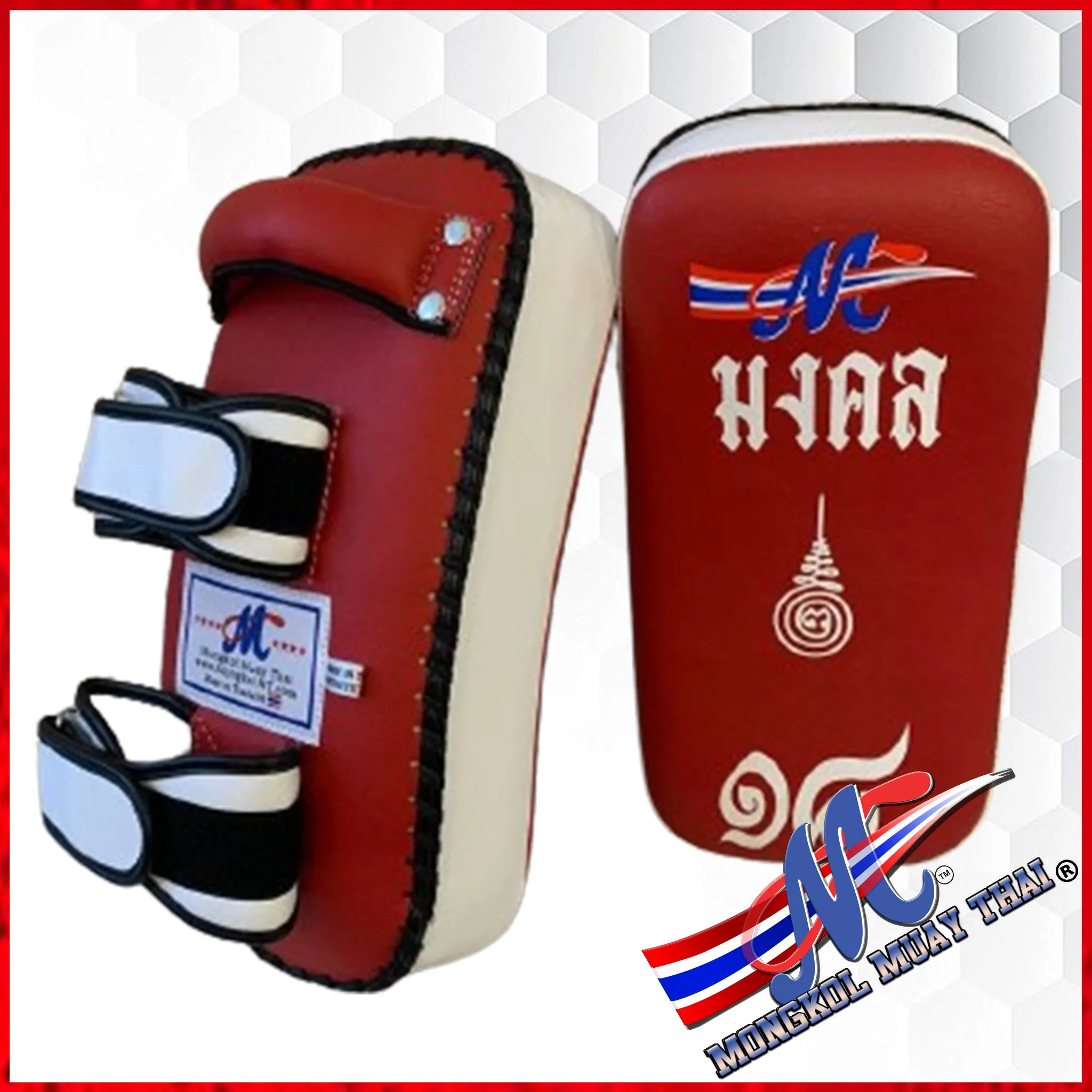 Mongkol Sakyant Thai pads  red- white
