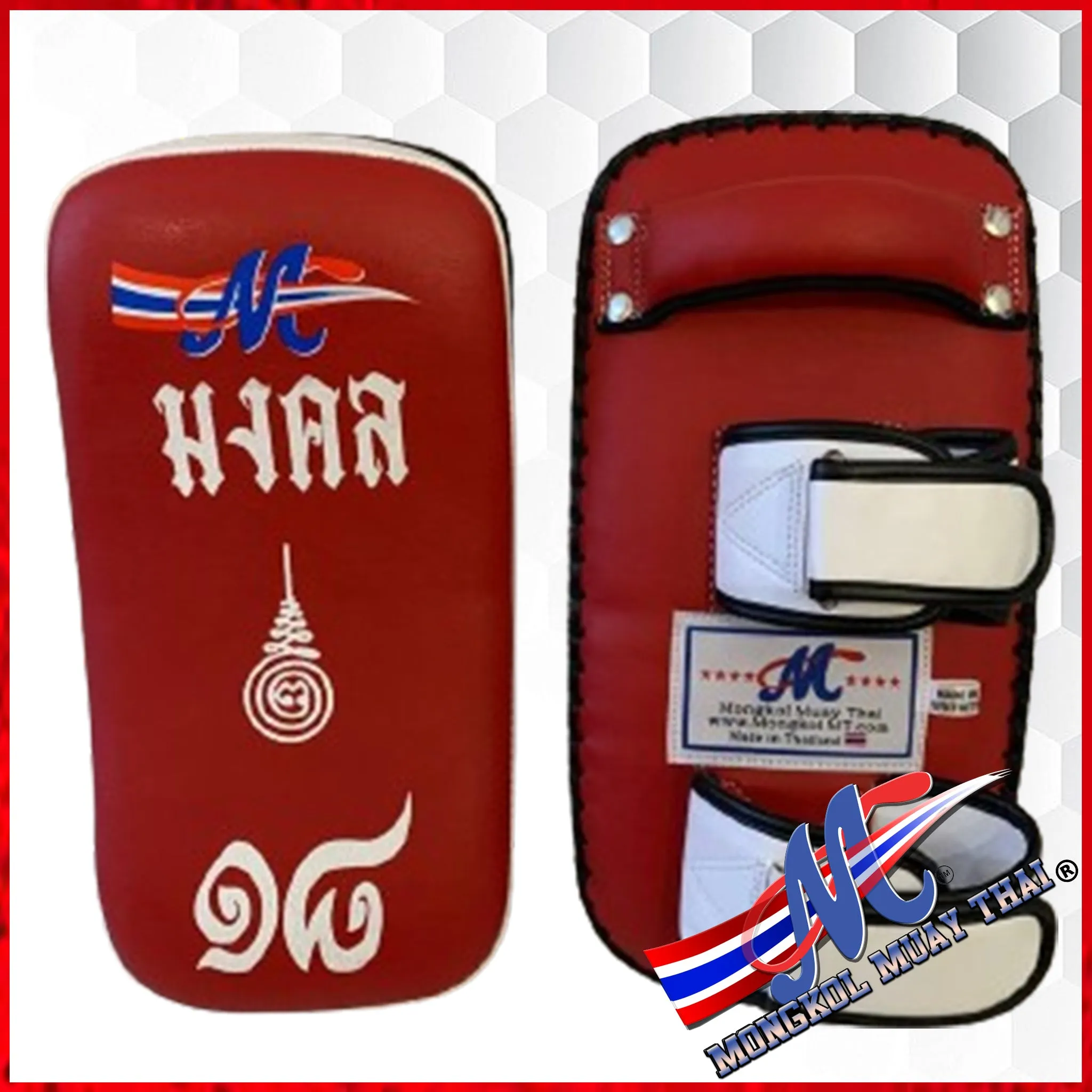 Mongkol Sakyant Thai pads  red- white