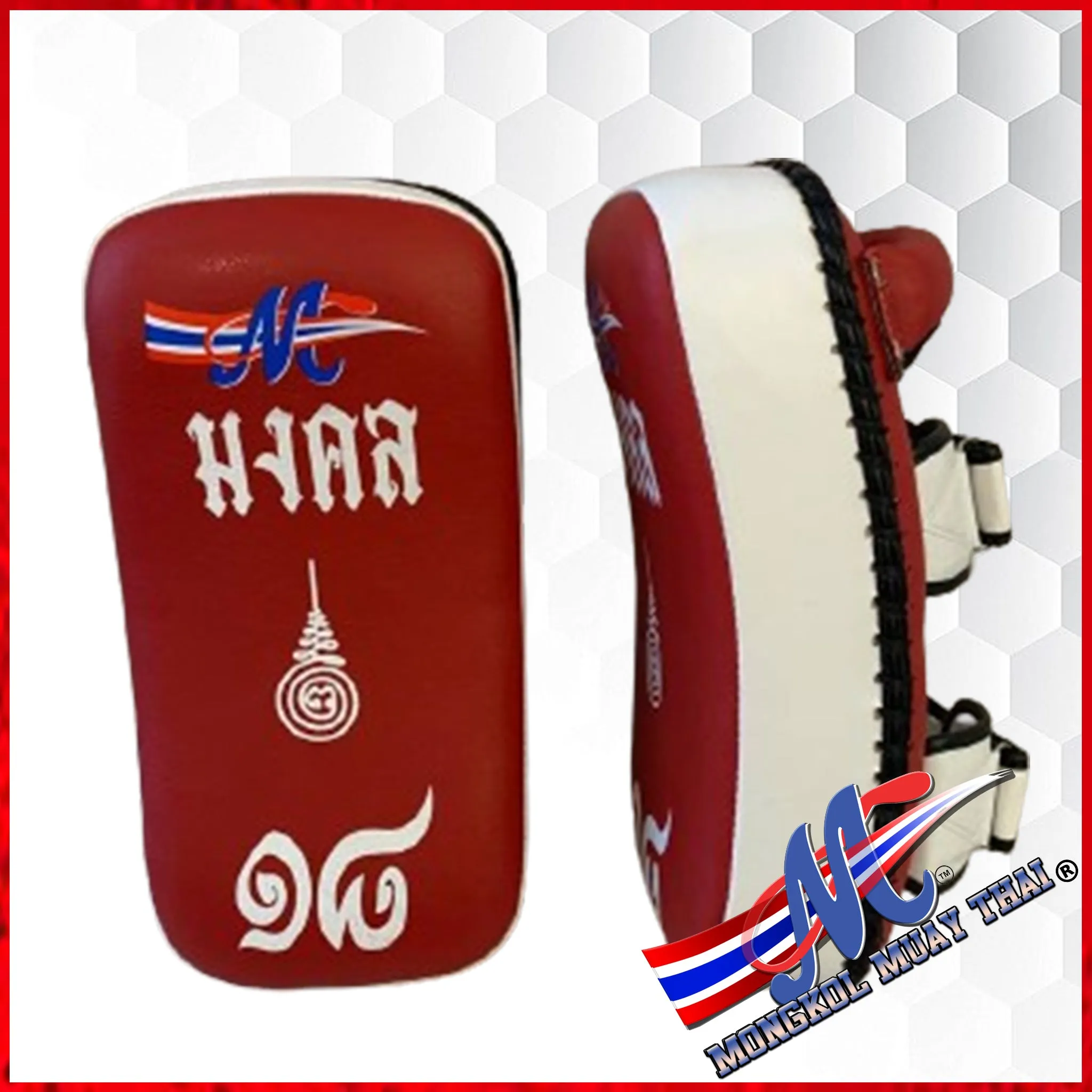 Mongkol Sakyant Thai pads  red- white