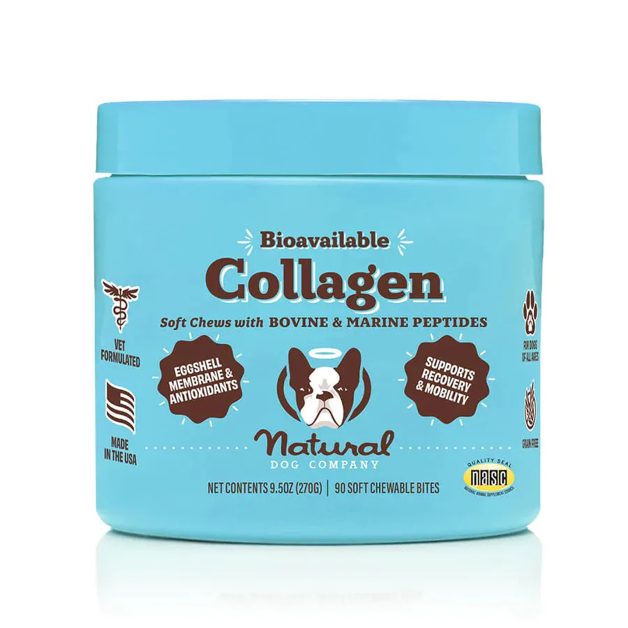 Natural Dog Company Collagen 90-Count, Dog Supplement