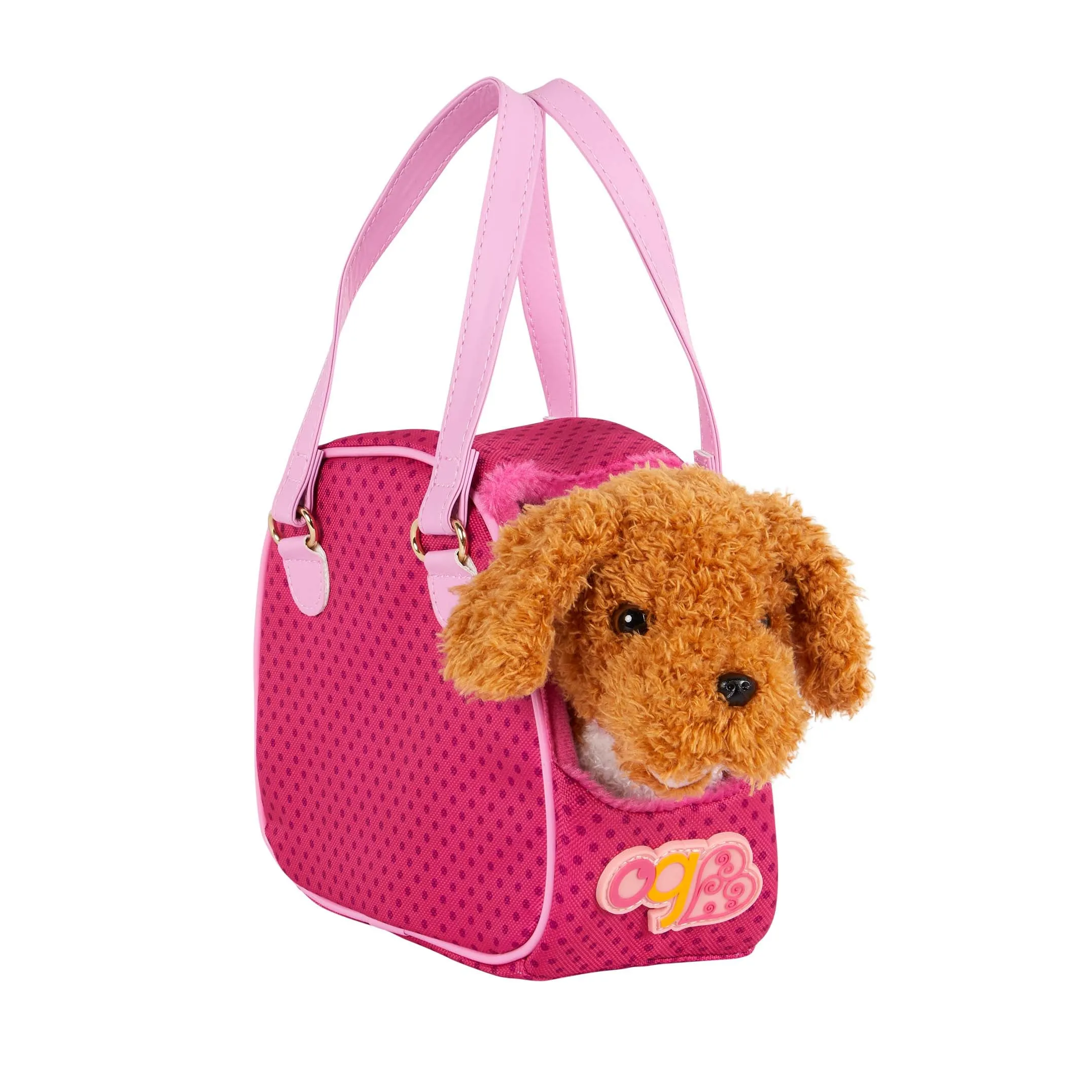 Our Generation 6 Inch (15cm) Hop In Dog Carrier Poddle With Bag & Accessories