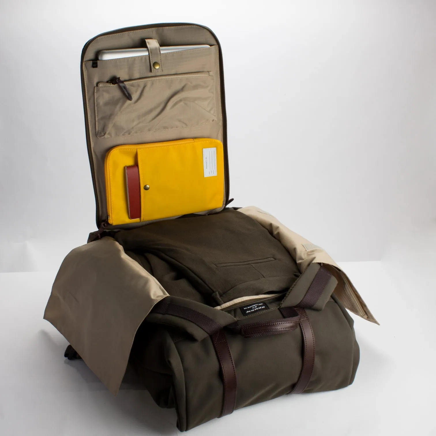 PROPERTY OF Karl 48h  Travel Backpack -  Dark forest / Dark Brown