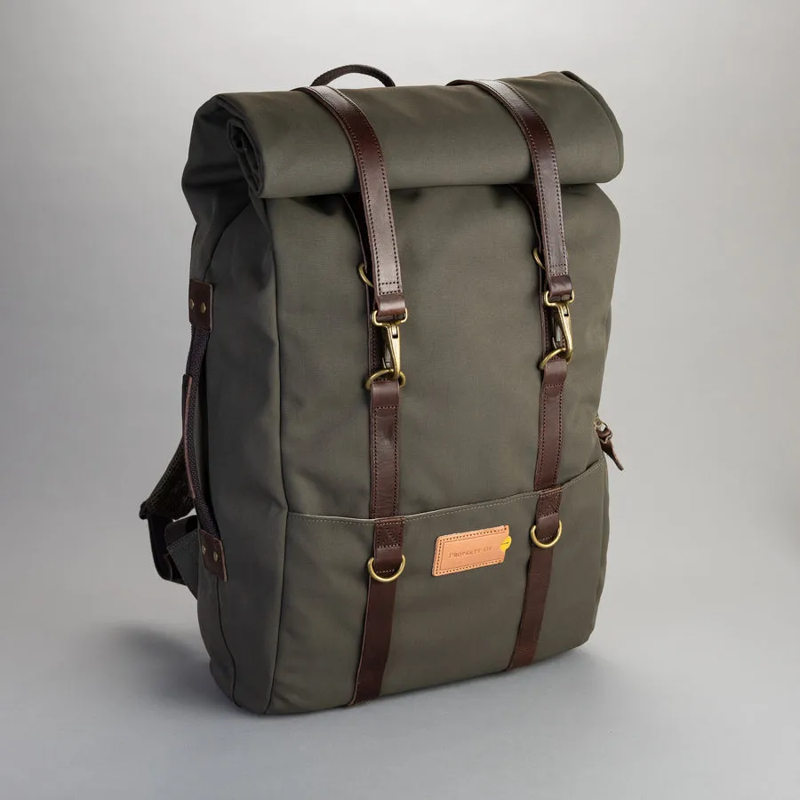 PROPERTY OF Karl 48h  Travel Backpack -  Dark forest / Dark Brown