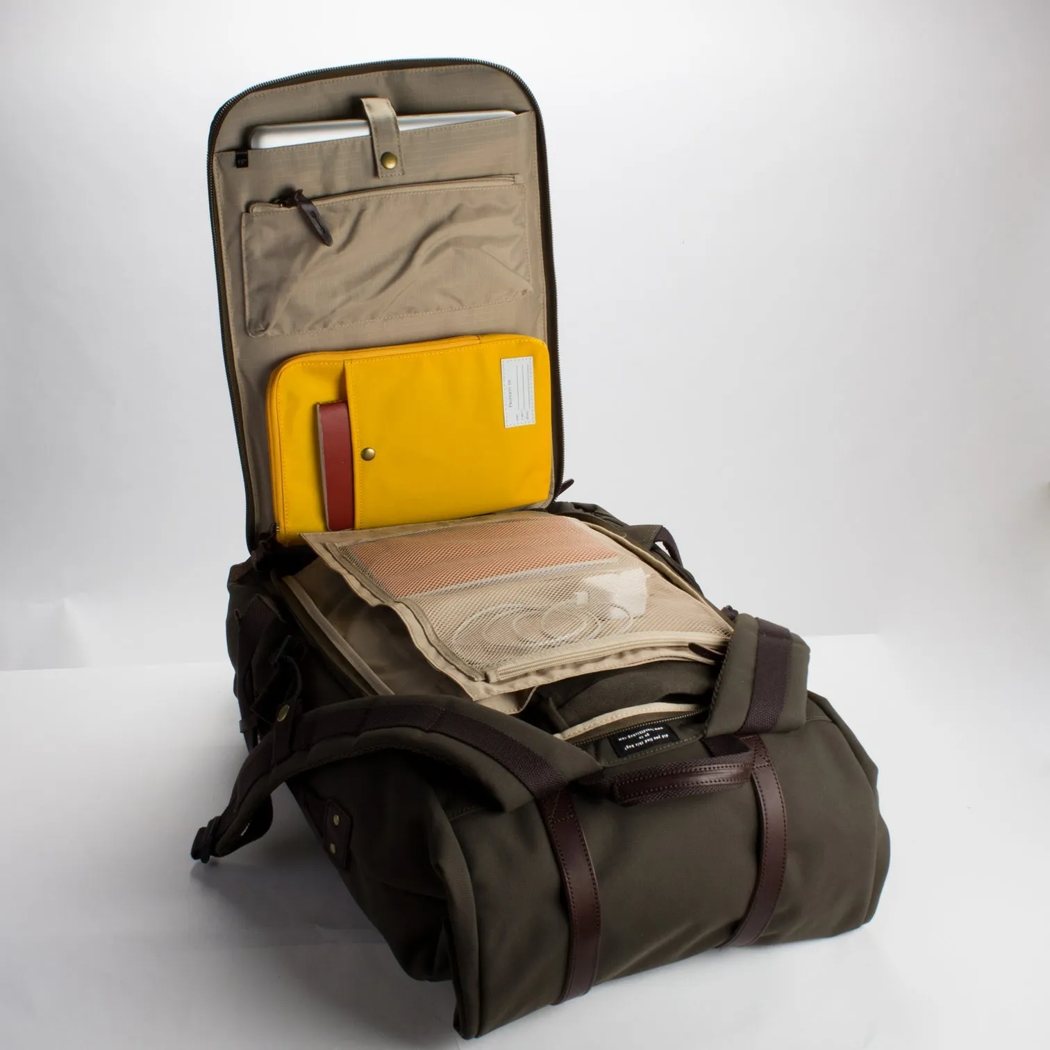 PROPERTY OF Karl 48h  Travel Backpack -  Dark forest / Dark Brown