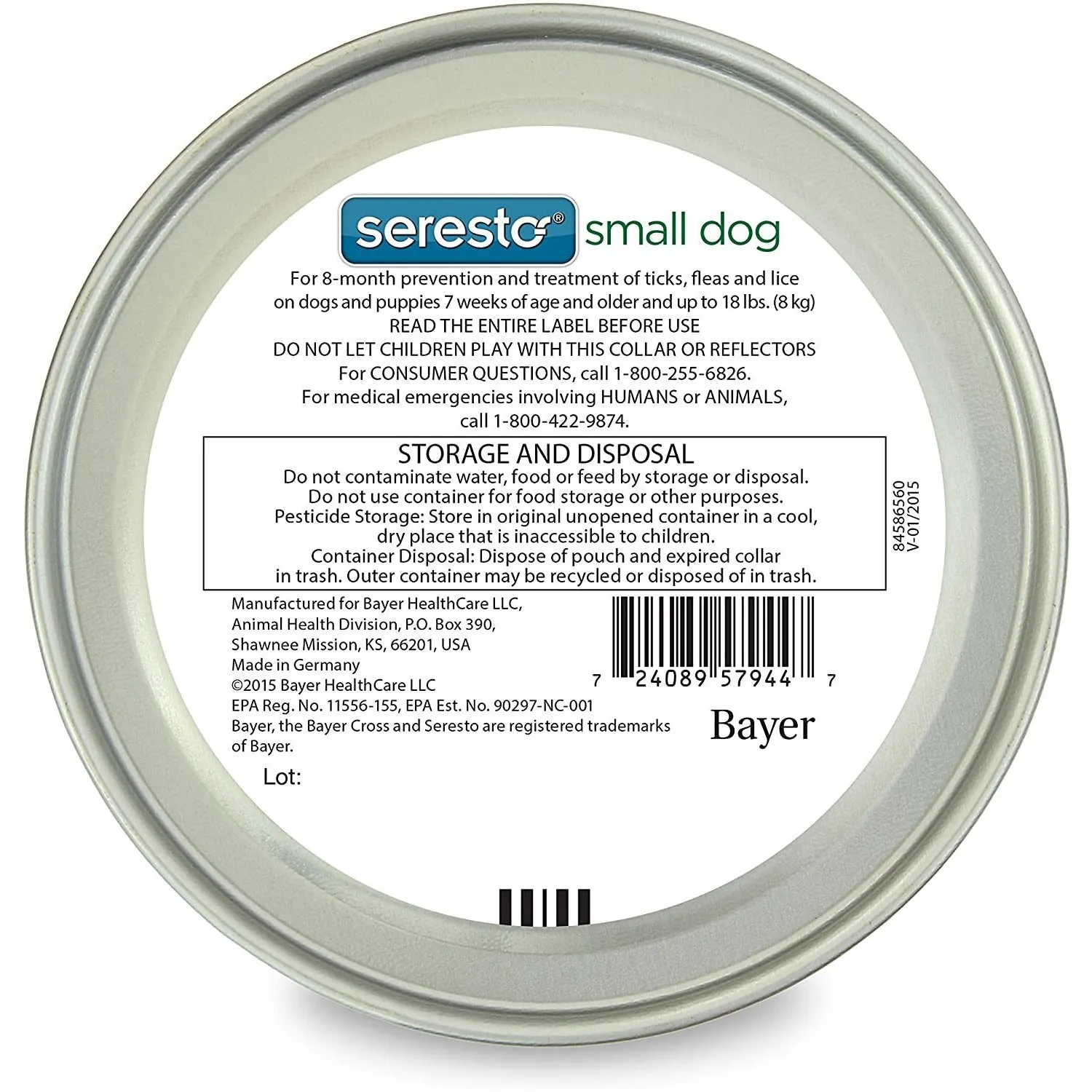 Seresto Flea & Tick  Collar Small Dog 8 Month Protection
