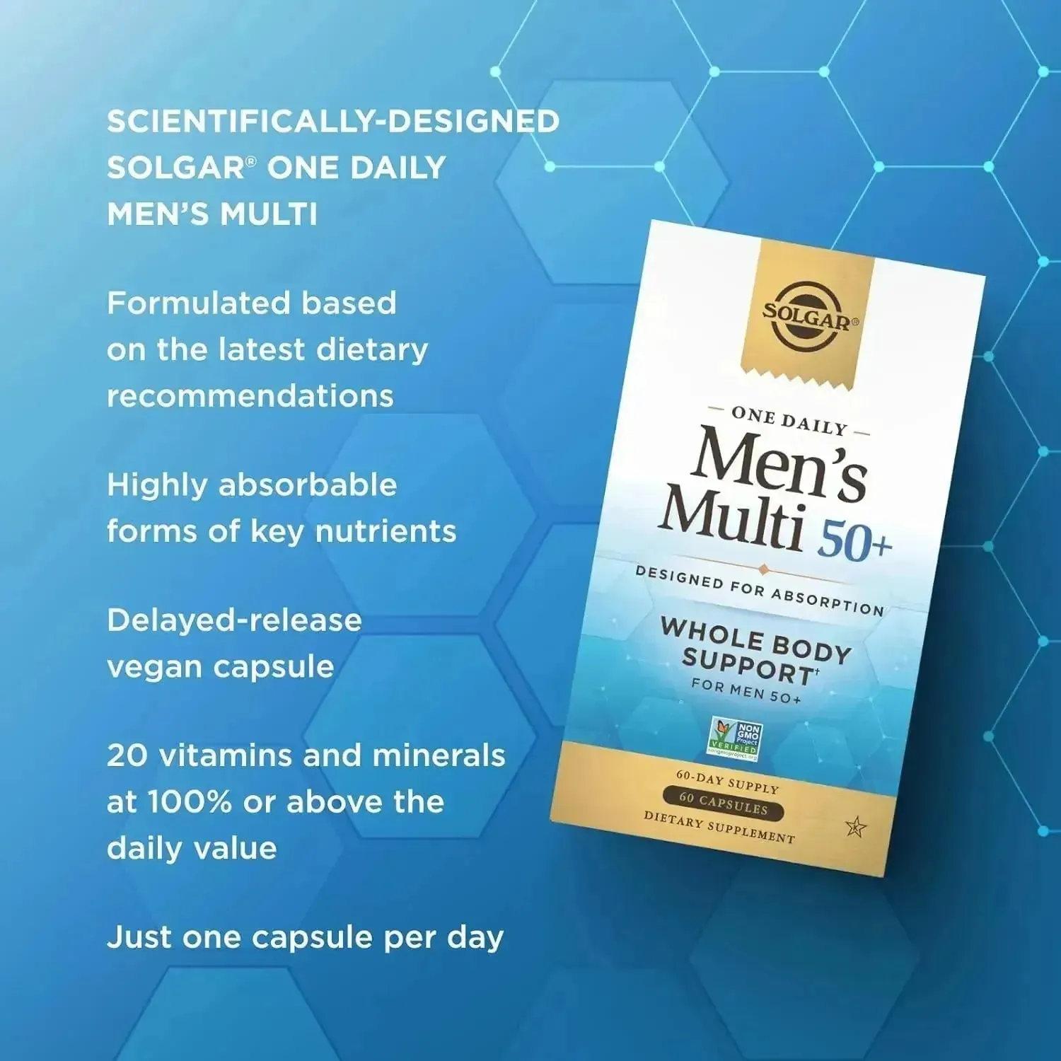 Solgar One DailyMen's Multi 50 Whole Body (60 Capsules)