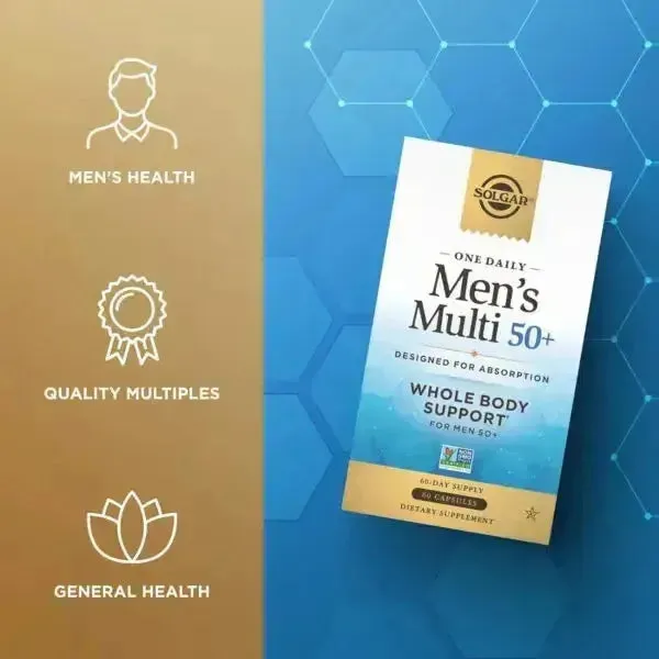 Solgar One DailyMen's Multi 50 Whole Body (60 Capsules)